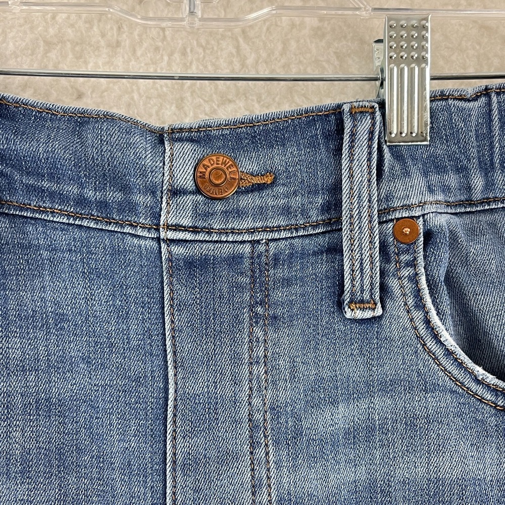 Madewell Blue Denim Pull On Straight Leg Jeans Womens High-Rise Casual Size 26‎ - Picture 5 of 16